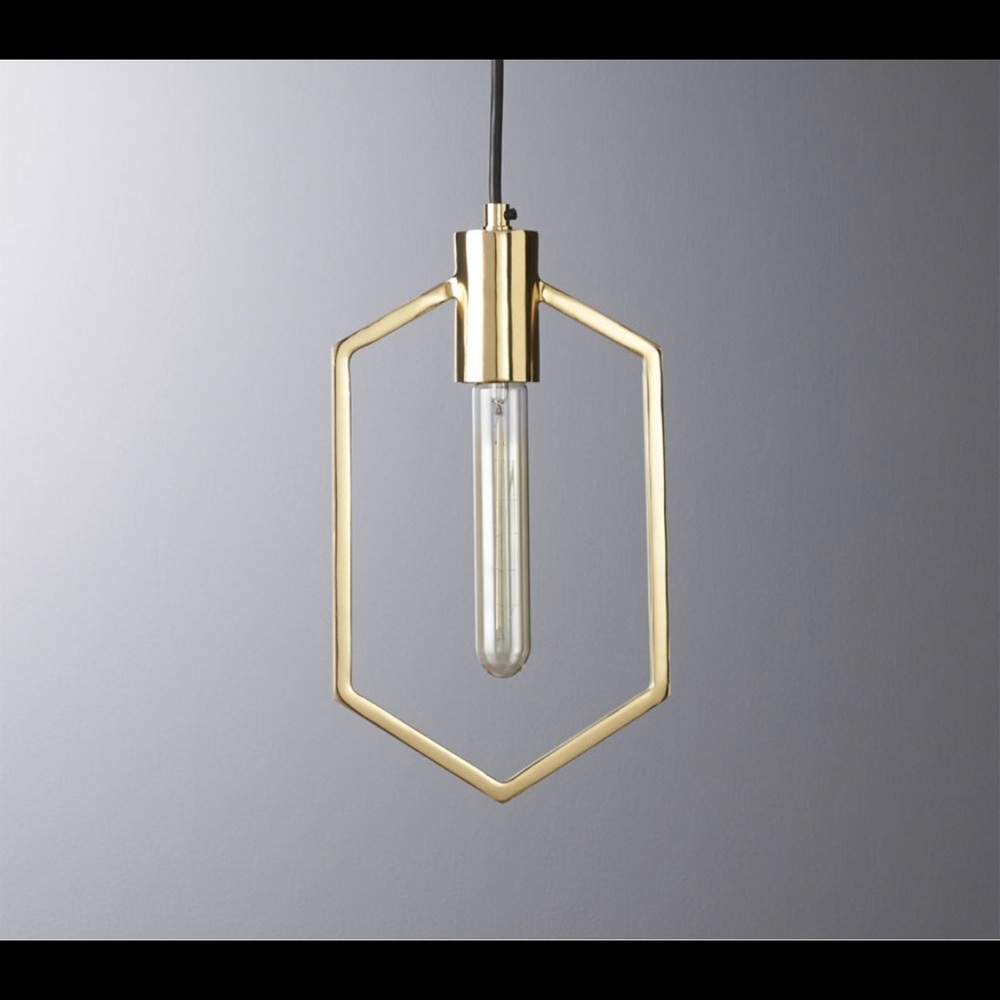 Cb2 Brass pendant light crate and barrel 2